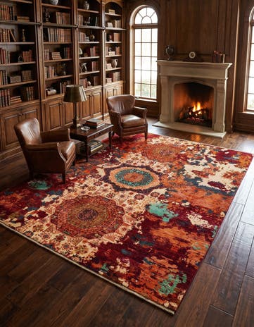 8' 3 x 9' 10 Hand Knotted Mamluk Ziegler Rug