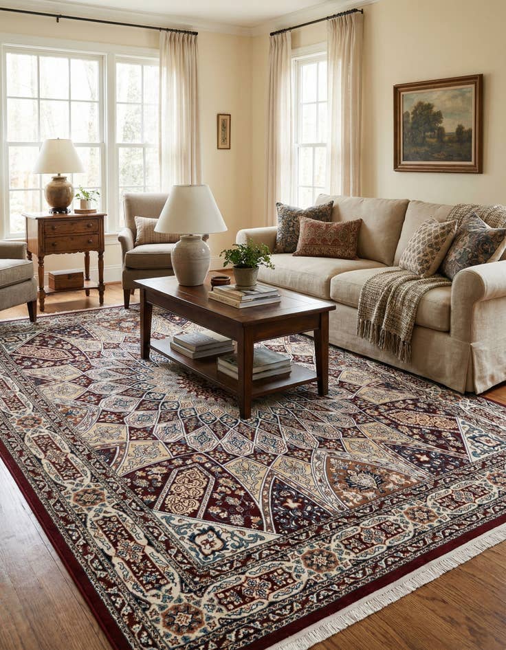 Detail image of 7' 10 x 10' Nain Design Rug