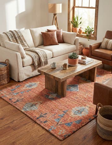 4' 1 x 6' 1 Hand Woven Chenille Jute Rug