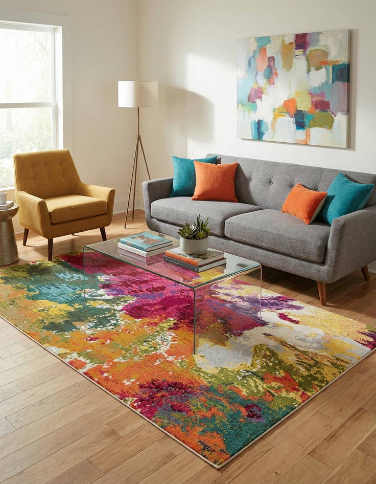 Detail image of 5' x 8' Washable Hyacinth Rug