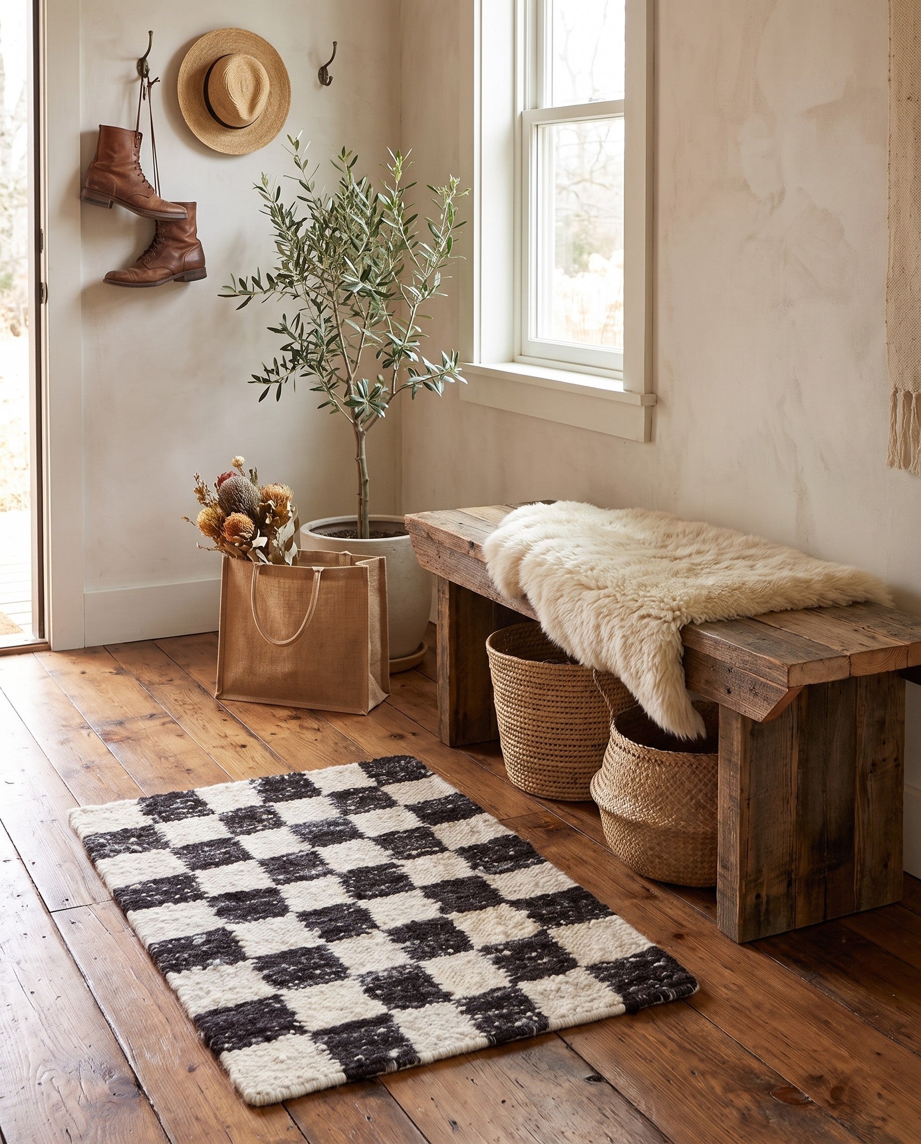 2' 2 x 3' Hand Knotted Moroccan Wool Rug