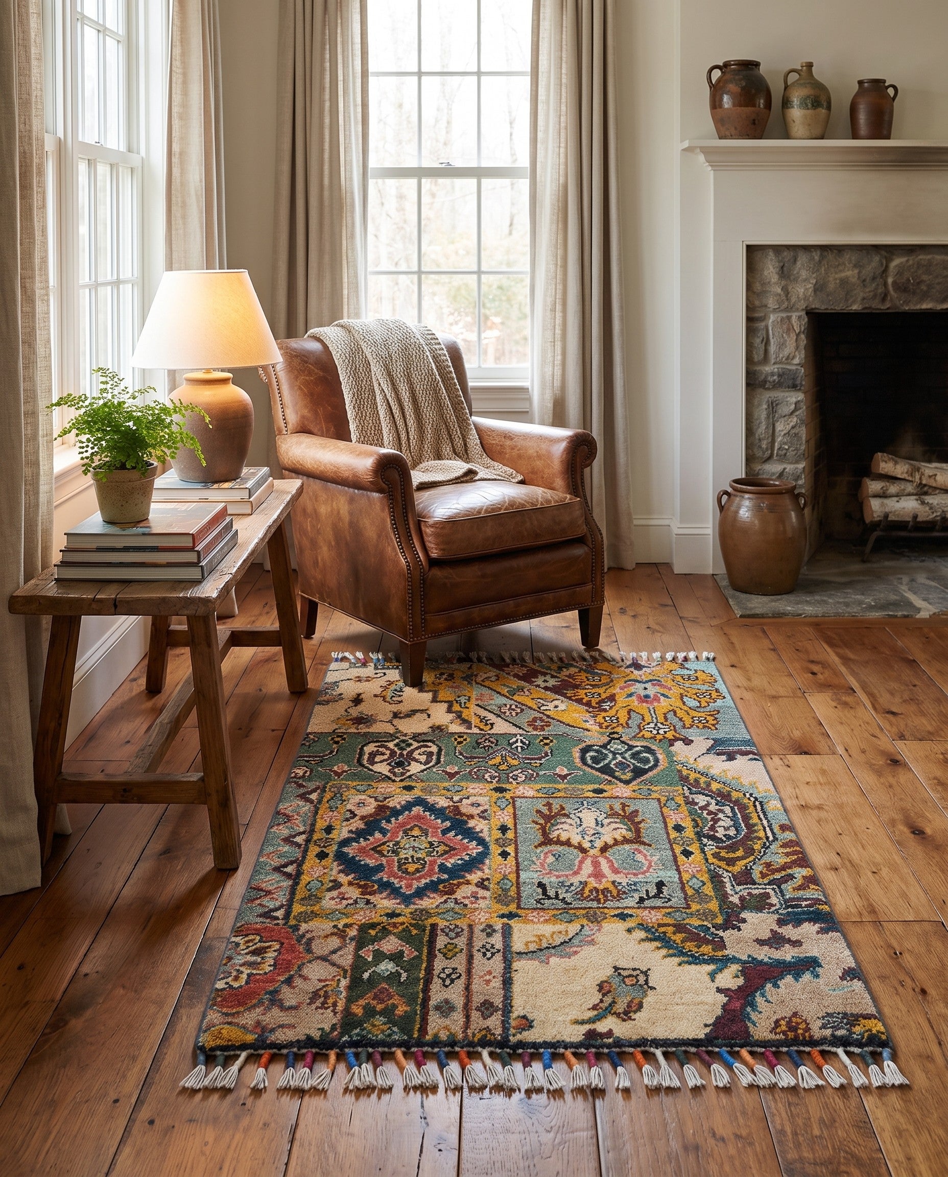 2' x 2' 11 Hand Knotted Ziegler Rug