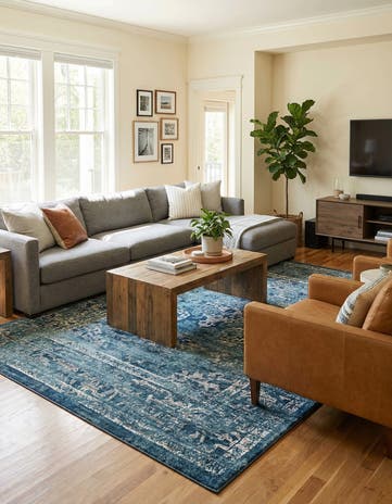 Navy Blue Charleston Rug