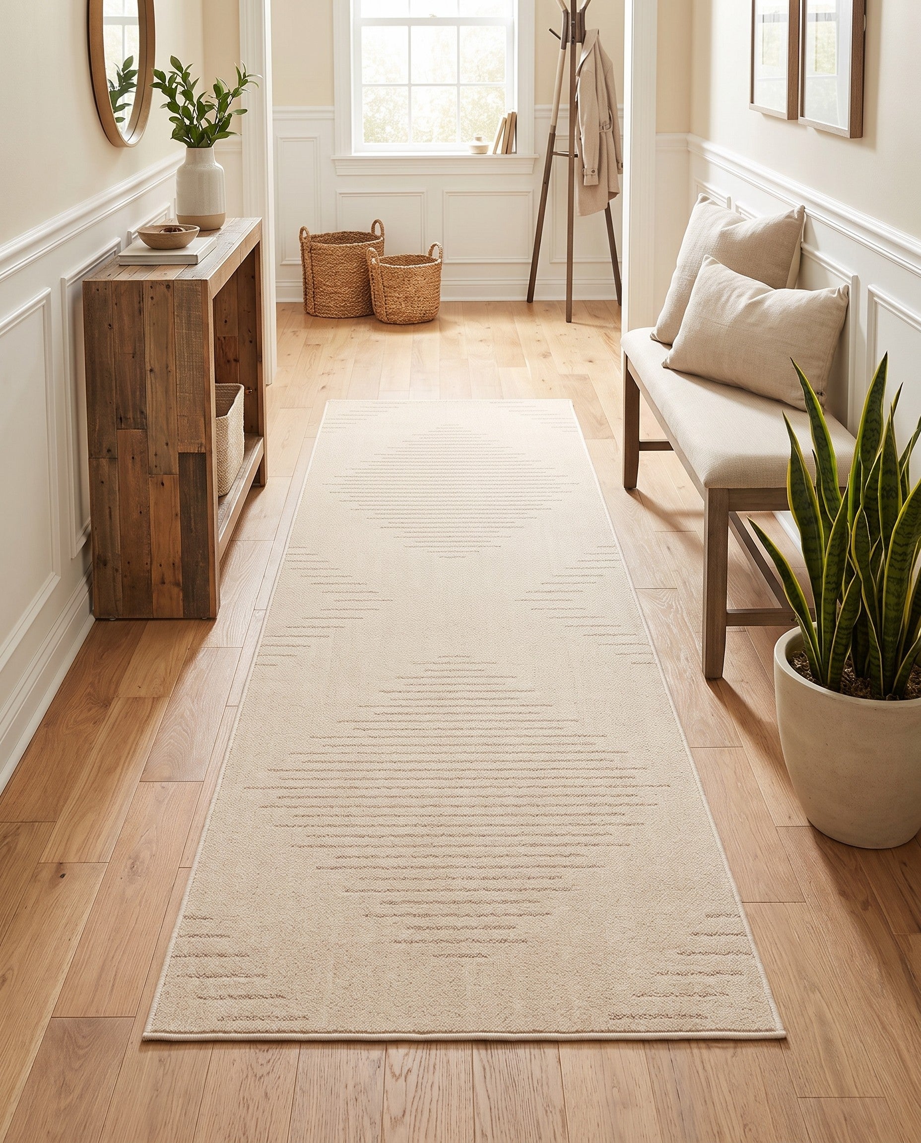 Ivory Contour Runner Rug