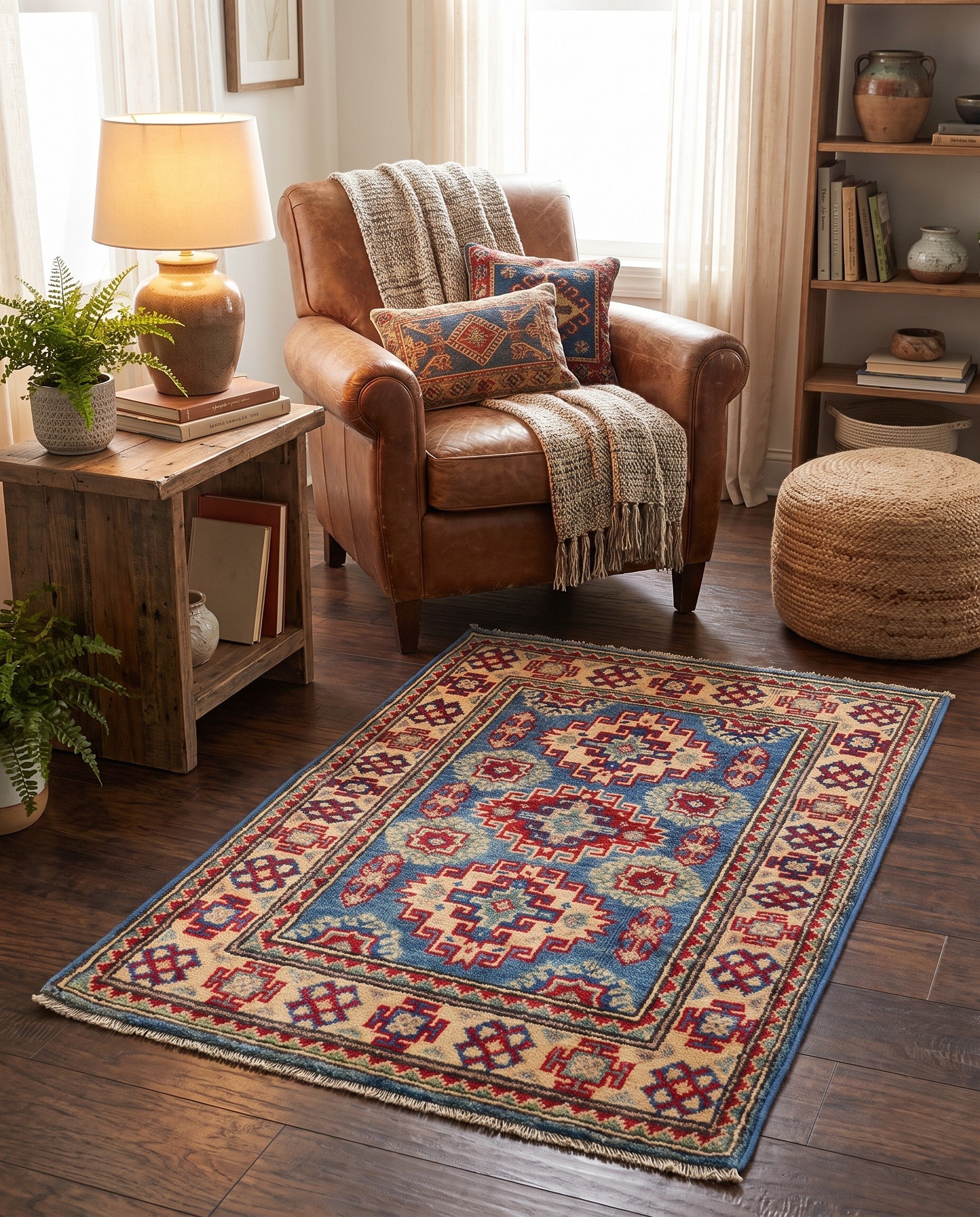 2' 1 x 3' Hand Knotted Kazak Rug