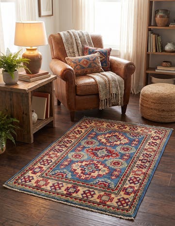 2' 1 x 3' Hand Knotted Kazak Rug