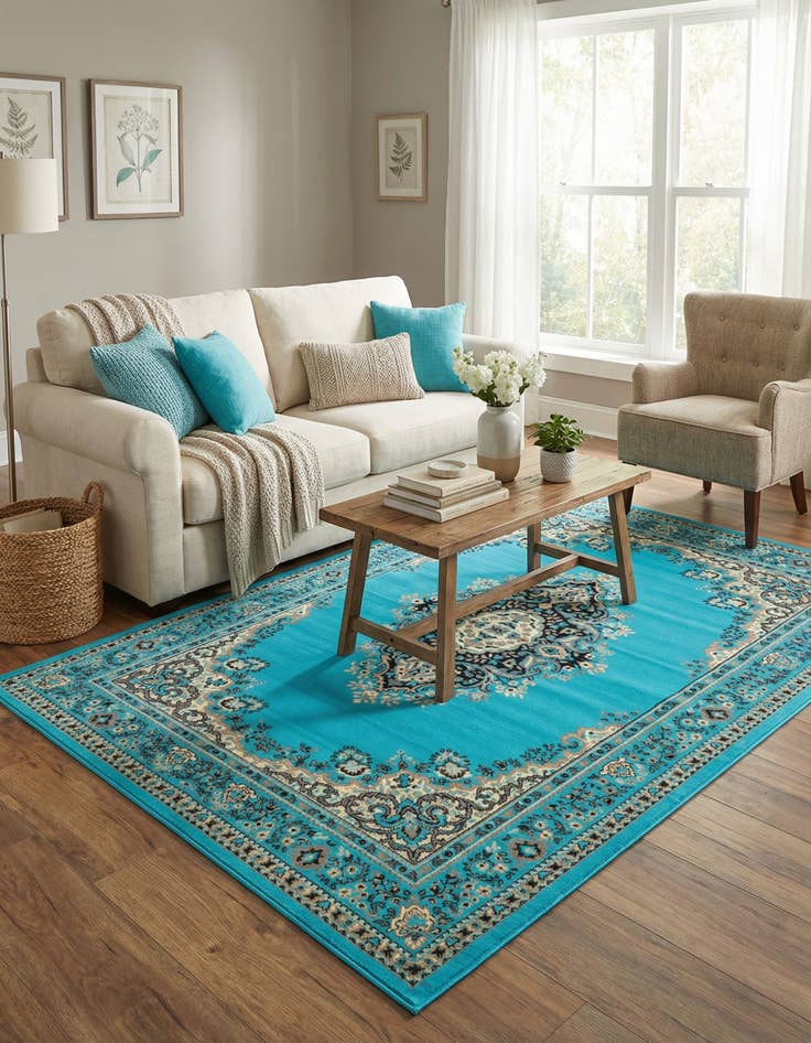 Detail image of 6' x 9' Mashad Design Rug