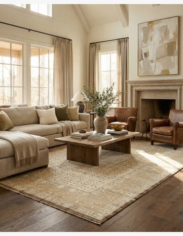 8' 3 x 10' 1 Hand Knotted Oushak Wool Rug