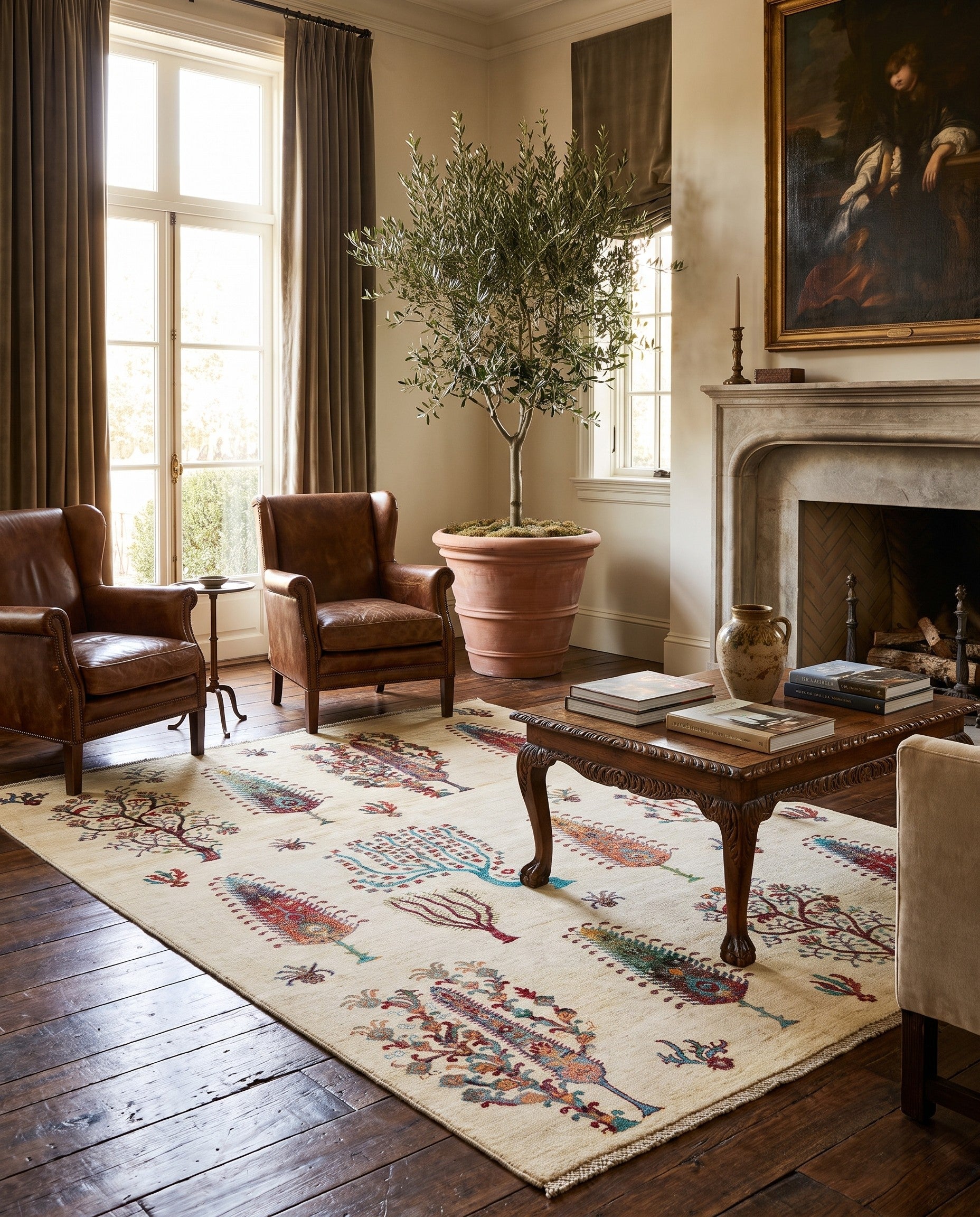 5' 7 x 7' 10 Hand Knotted Ariana Ziegler Rug