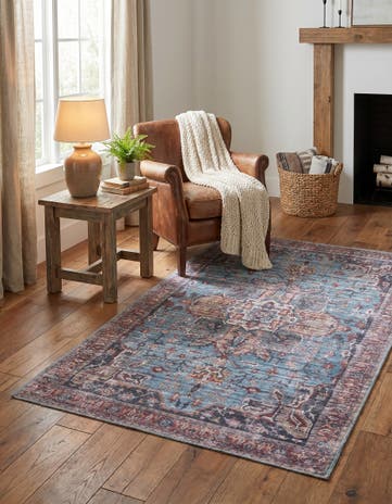 Blue Washable Maahru Rug