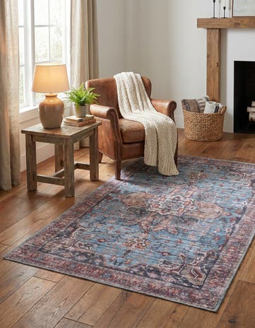 Blue Washable Maahru Rug