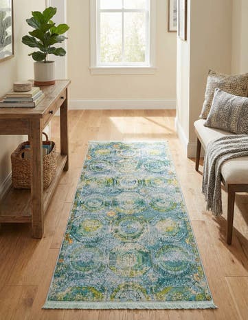 Light Blue Santiago Runner Rug