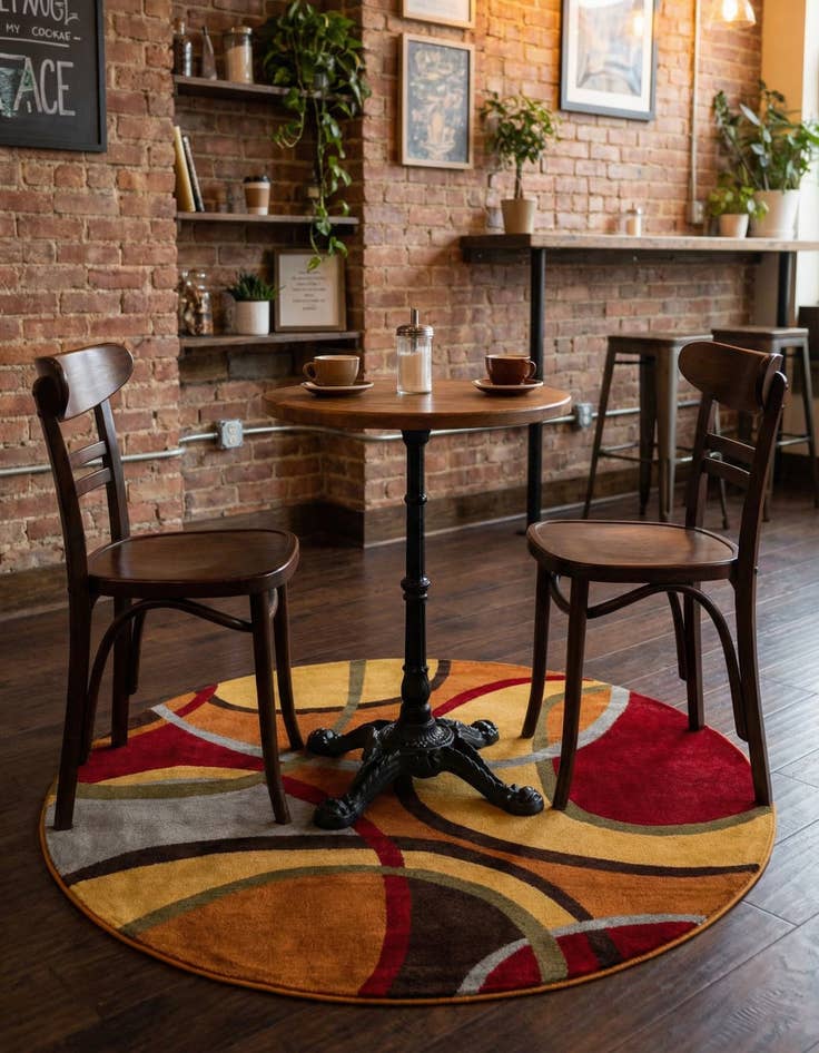 Detail image of 3' x 3' Cafe Round Rug