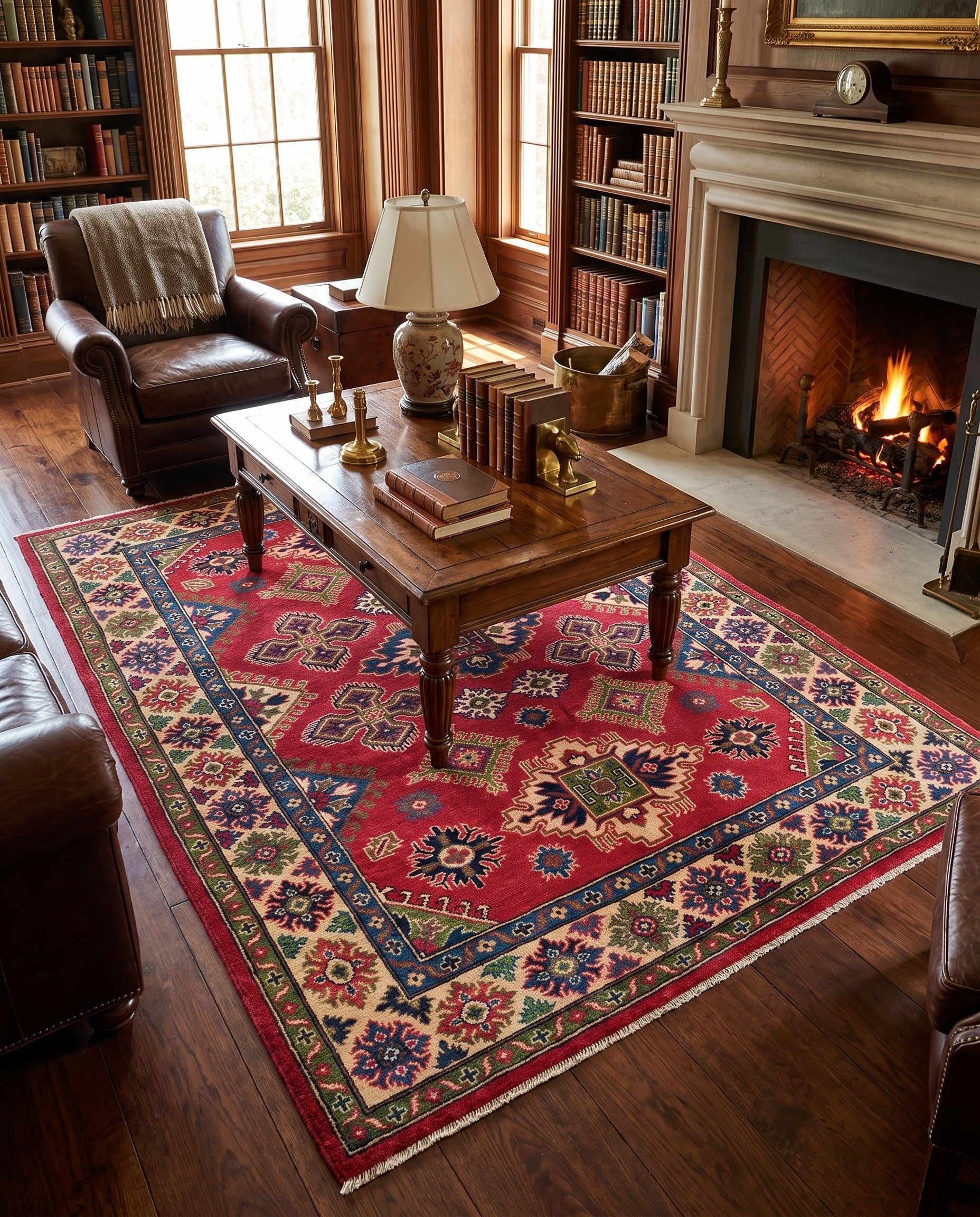 5' 1 x 6' 6 Hand Knotted Kazak Rug