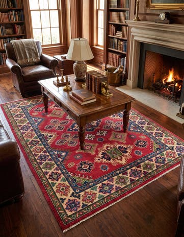 5' 1 x 6' 6 Hand Knotted Kazak Rug