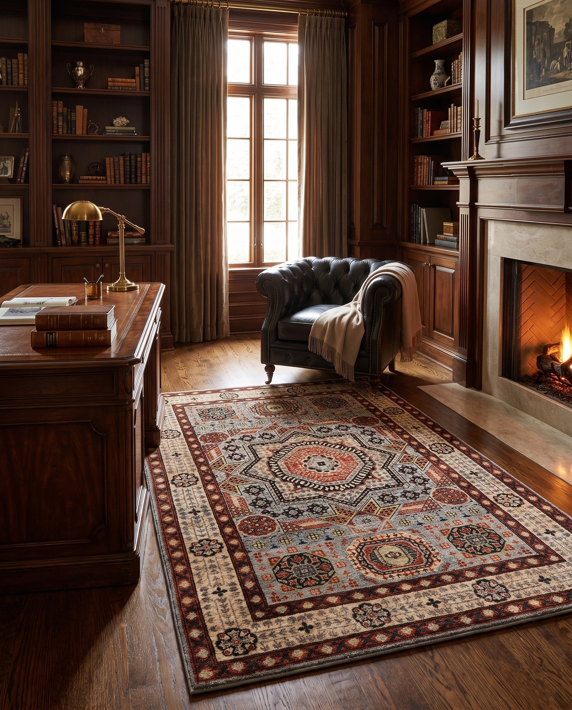 4' 1 x 5' 8 Hand Knotted Mamluk Ziegler Rug