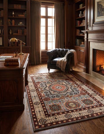 4' 1 x 5' 8 Hand Knotted Mamluk Ziegler Rug