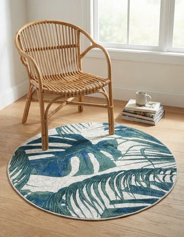 3' 3 x 3' 3 Blossom Round Rug