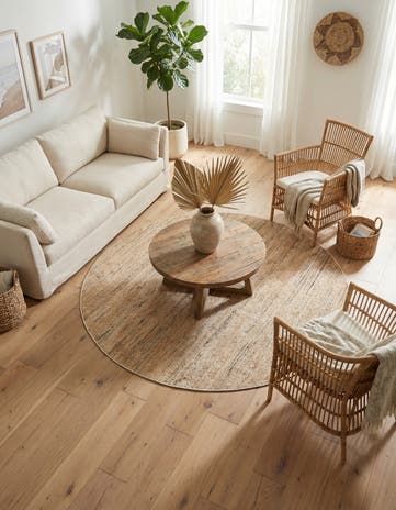 7' 10 x 7' 10 Hand Woven Palm Beach Jute Round Rug