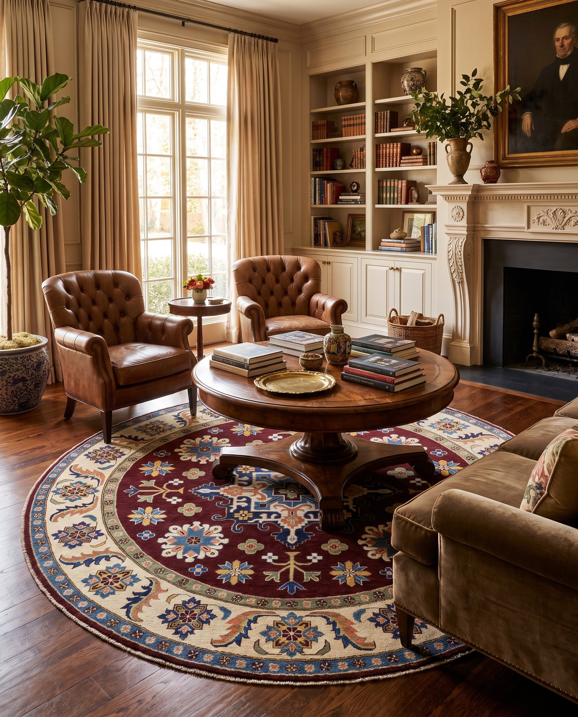 8' 1 x 8' 3 Hand Knotted Kazak Round Rug