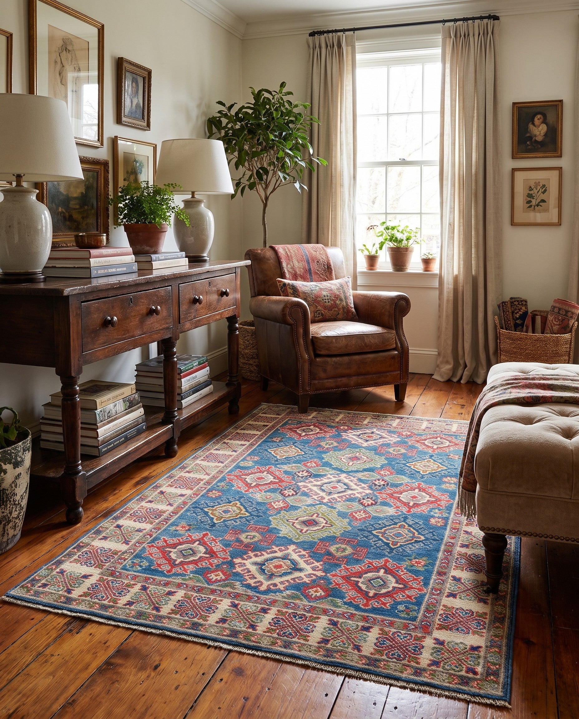 4' 1 x 6' 3 Hand Knotted Kazak Rug