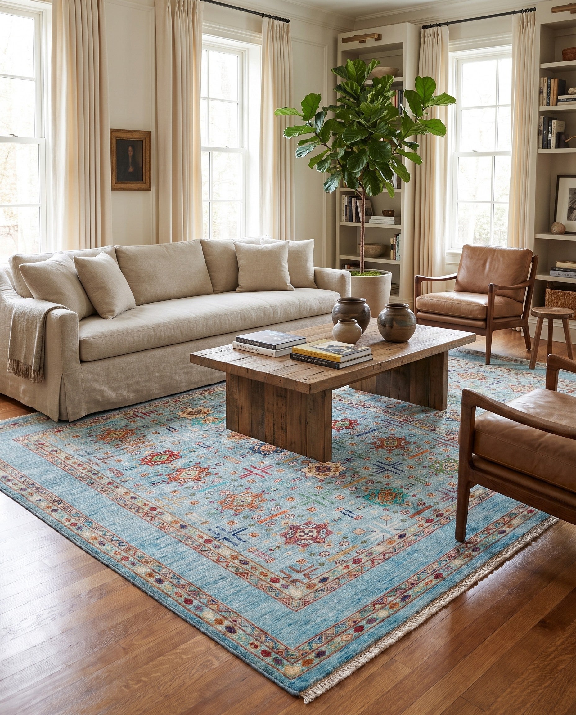 5' 9 x 8' 1 Hand Knotted Ariana Ziegler Rug