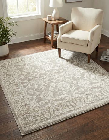 Light Gray Charlotte Square Rug