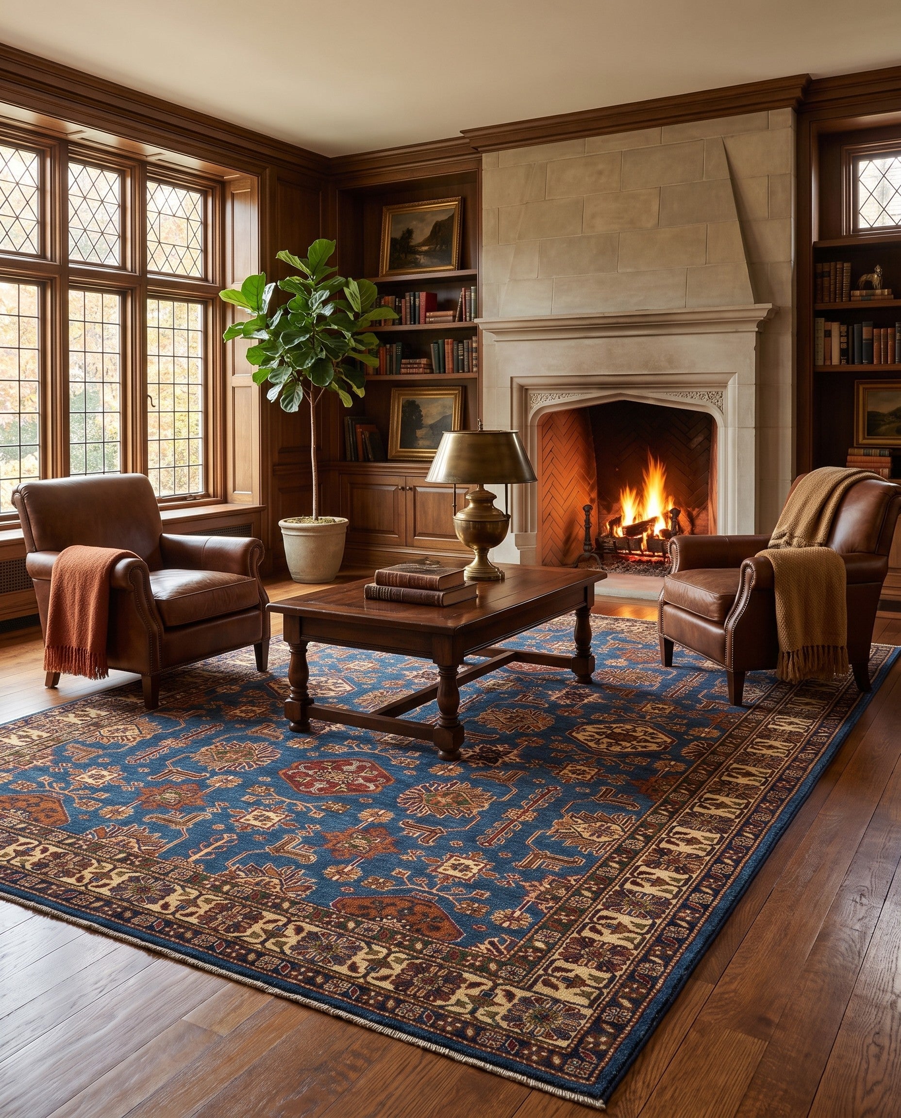7' 1 x 9' 11 Hand Knotted Kazak Rug