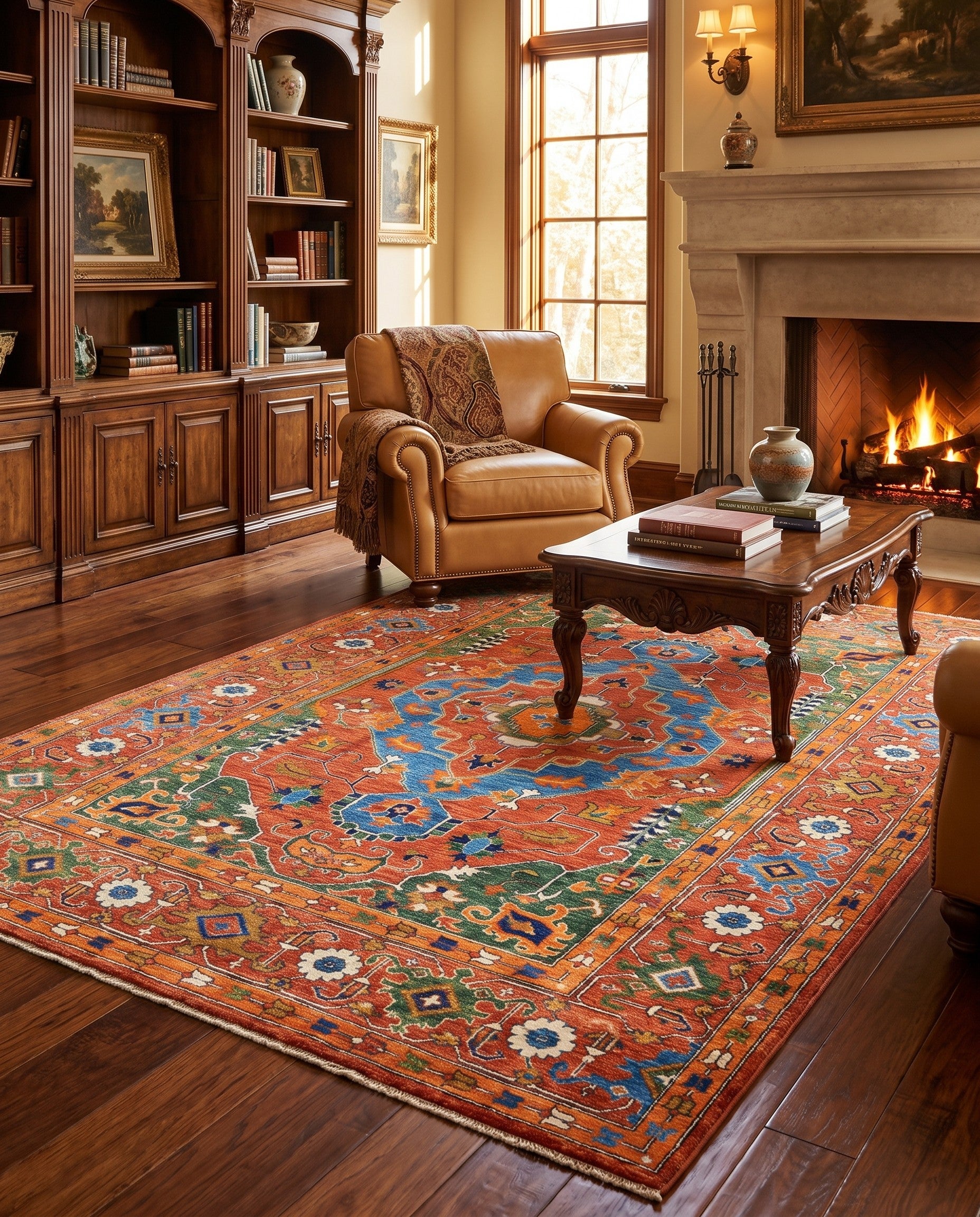 6' 7 x 9' 2 Hand Knotted Kazak Rug