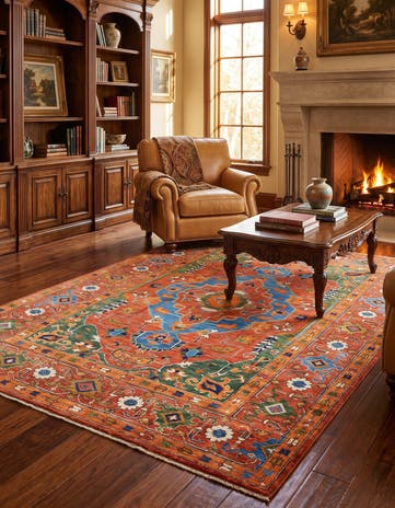 6' 7 x 9' 2 Hand Knotted Kazak Rug