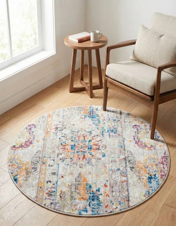 Beige Vega Round Rug
