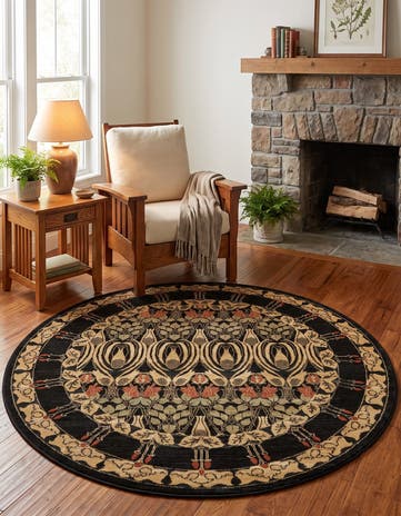 Black Chelsea Round Rug
