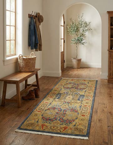 Navy Blue Sara Runner Rug