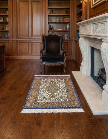 2' 7 x 3' 9 Ghom Silk Rug