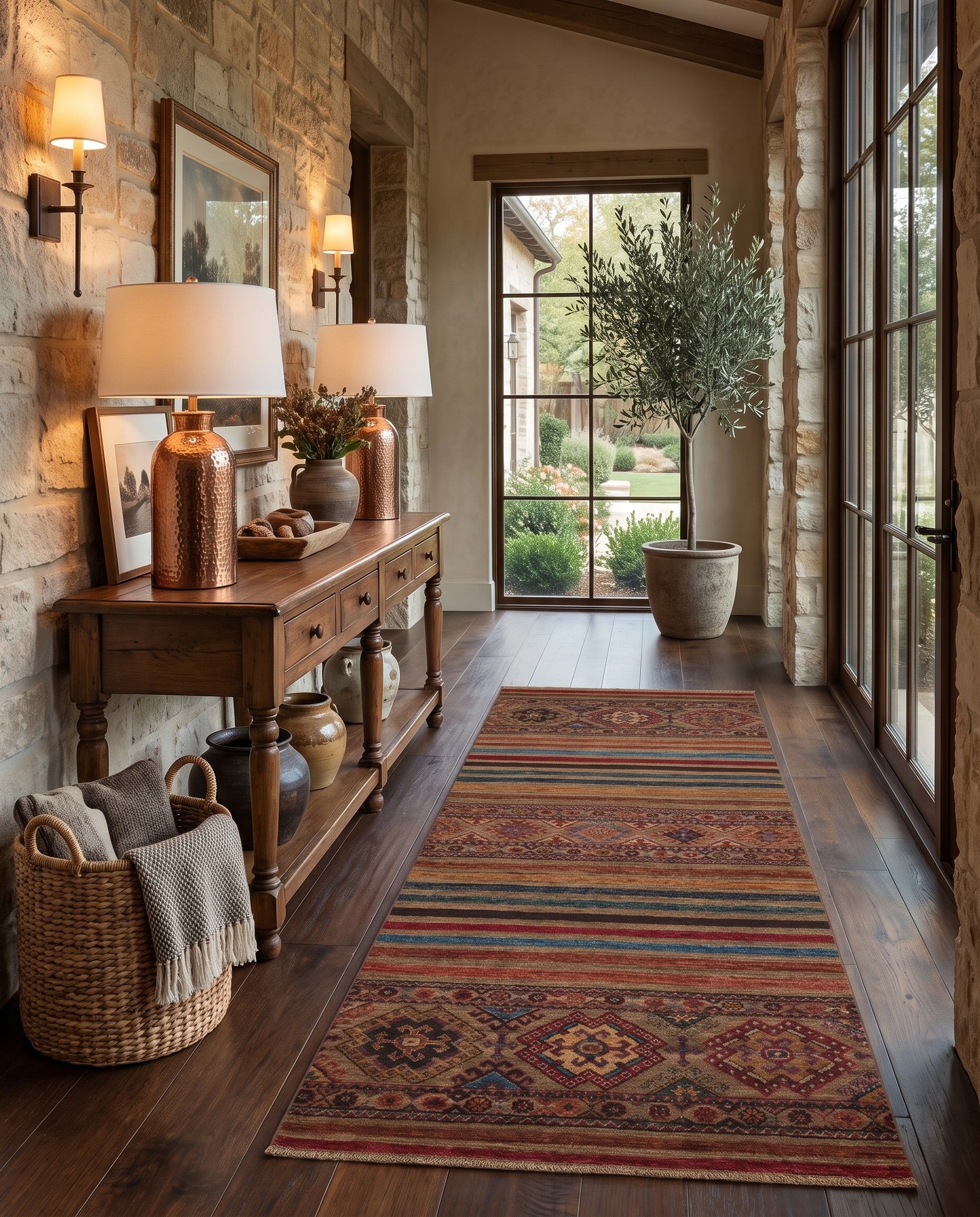 2' 7 x 6' 11 Hand Knotted Kazak Runner Rug