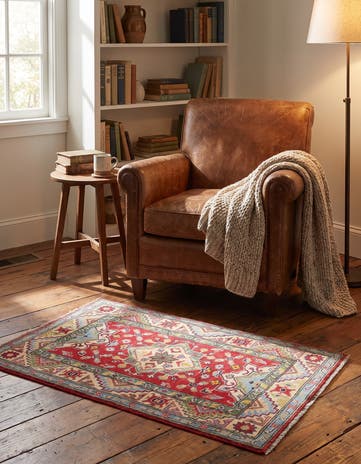 2' 7 x 3' 11 Hand Knotted Kazak Rug