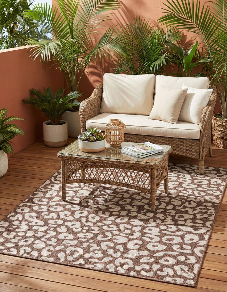 Detail image of 4' x 6'  Washable Safari Indoor / Outdoor Rug