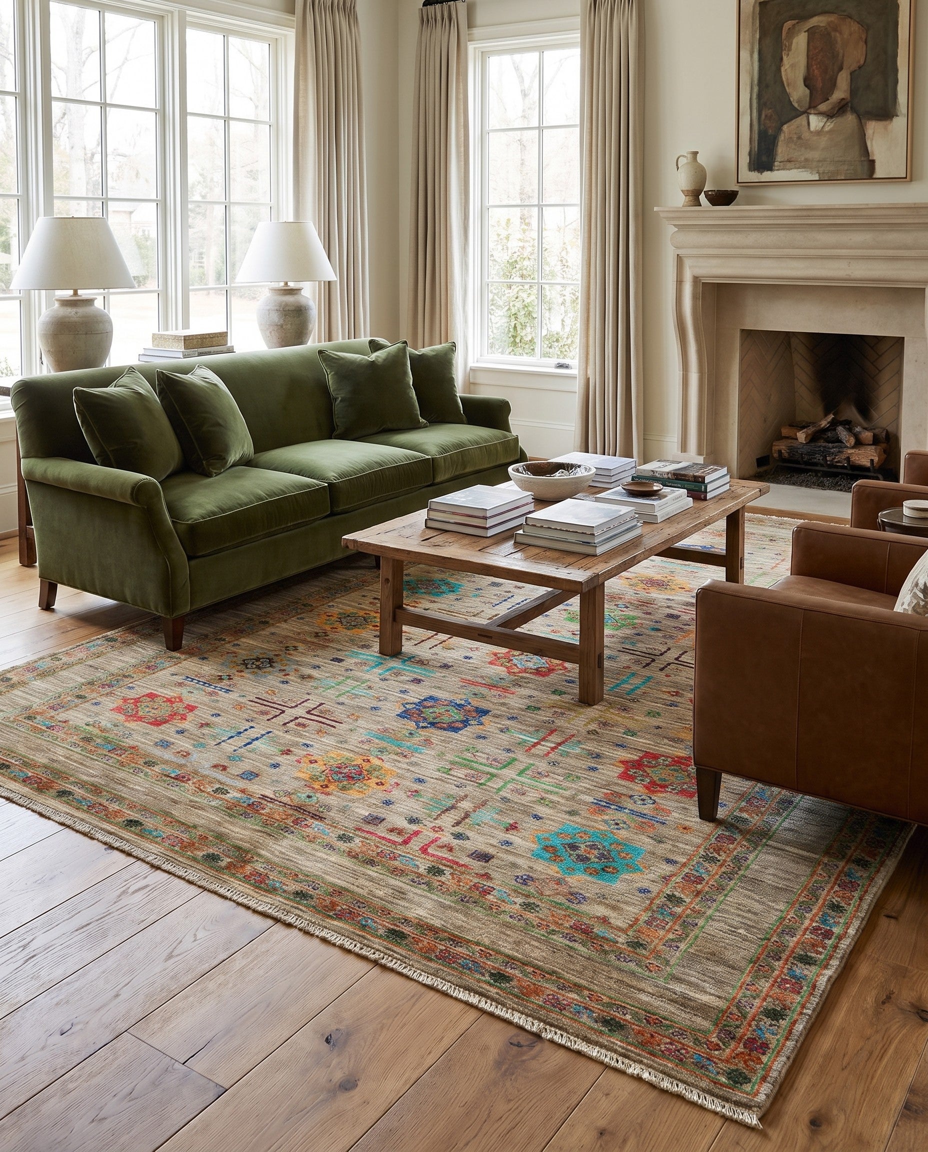 5' 11 x 8' Hand Knotted Ariana Ziegler Rug