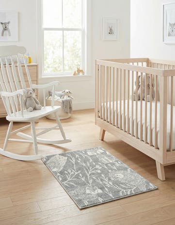2' 2 x 2' 11 Animals Whimsy Kids Rug