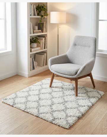 3' 3 x 3' 3 Trellis Shag Square Rug