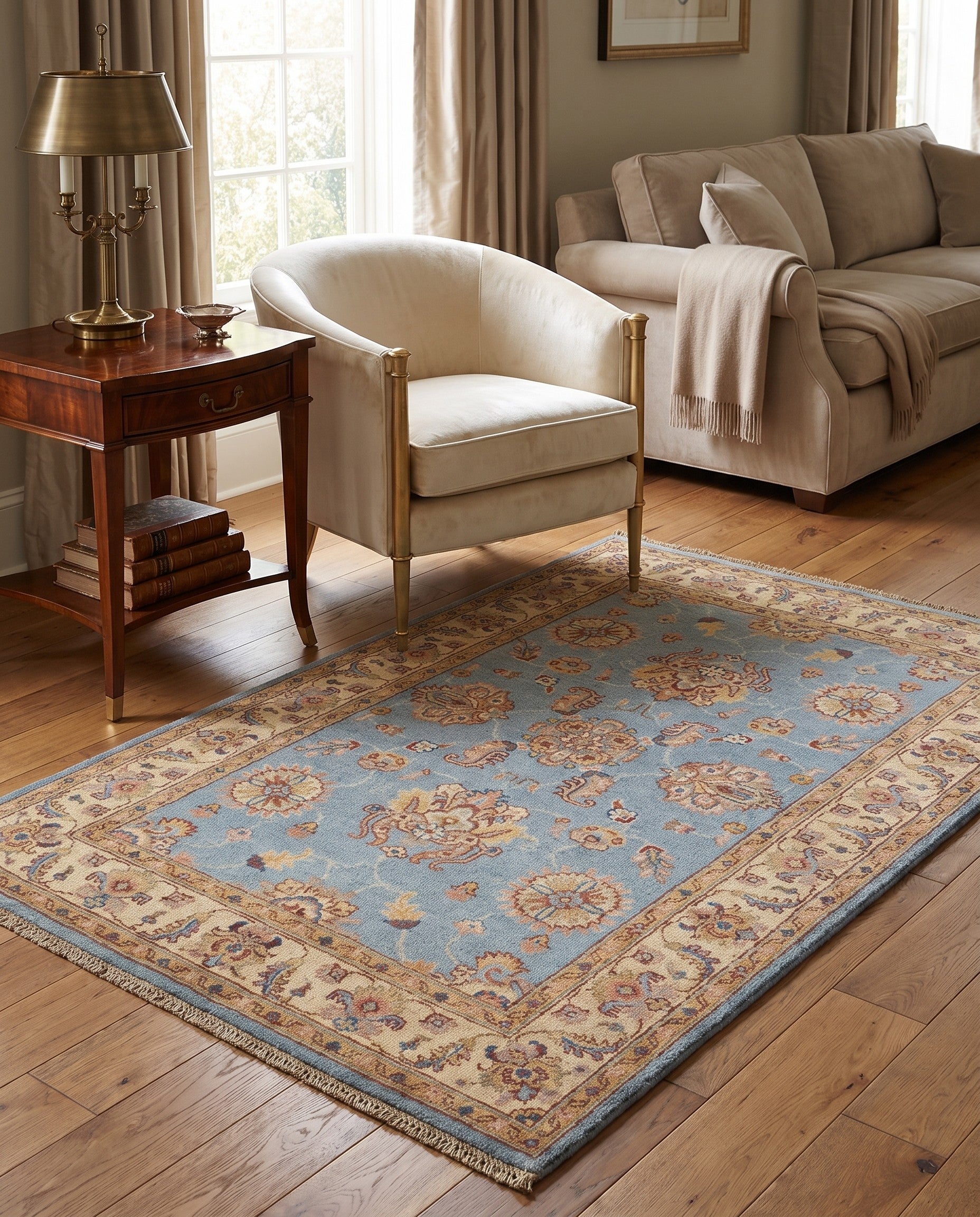 3' 2 x 4' 11 Hand Knotted Ziegler Rug