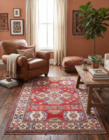 3' 4 x 5' Hand Knotted Kazak Rug