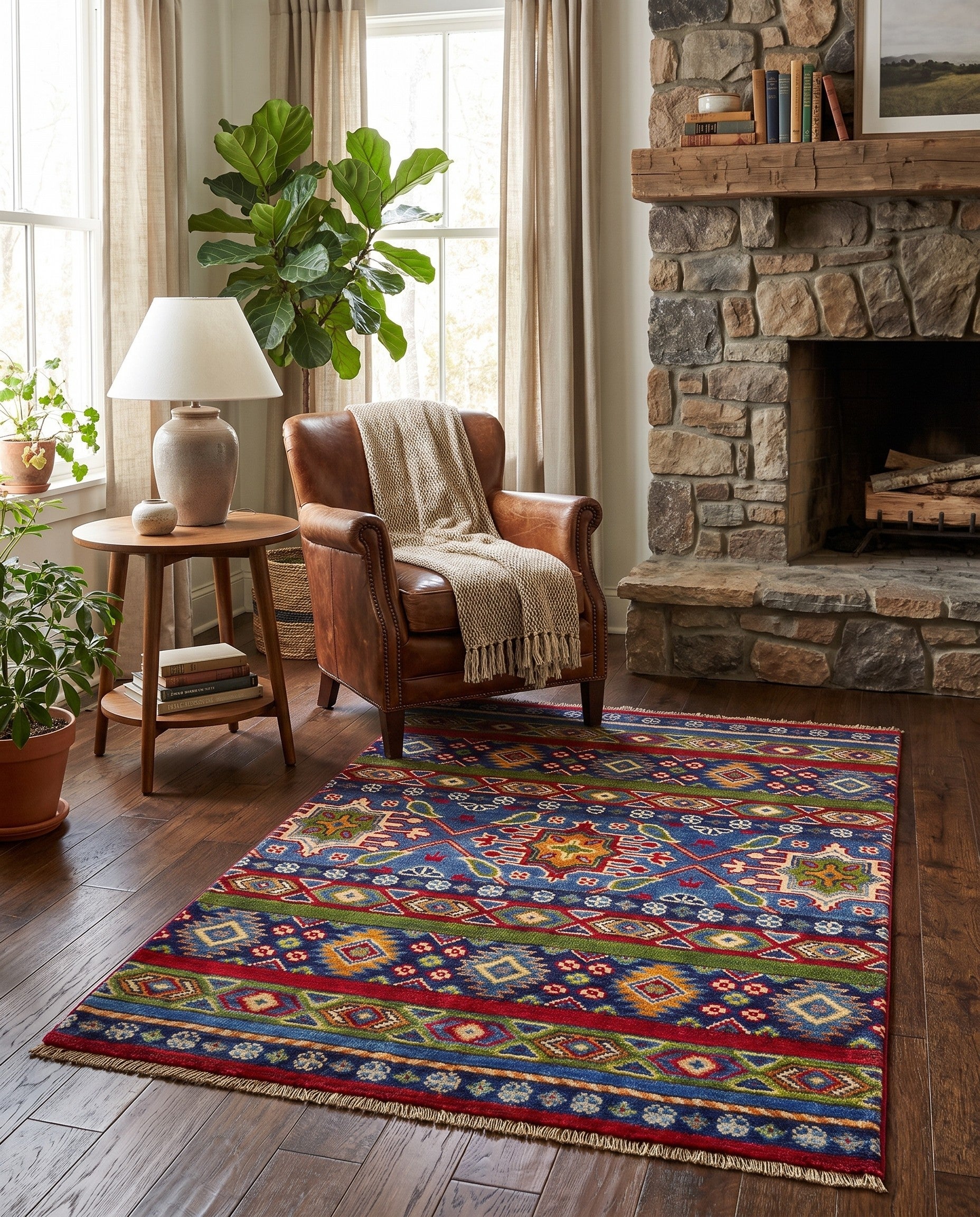 2' 8 x 4' Hand Knotted Kazak Rug
