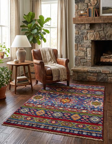 2' 8 x 4' Hand Knotted Kazak Rug