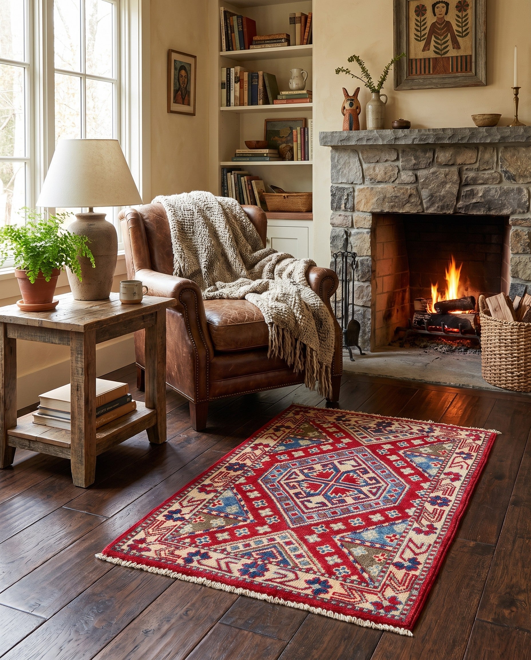 1' 10 x 2' 11 Hand Knotted Kazak Rug