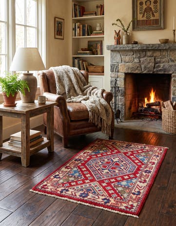 1' 10 x 2' 11 Hand Knotted Kazak Rug