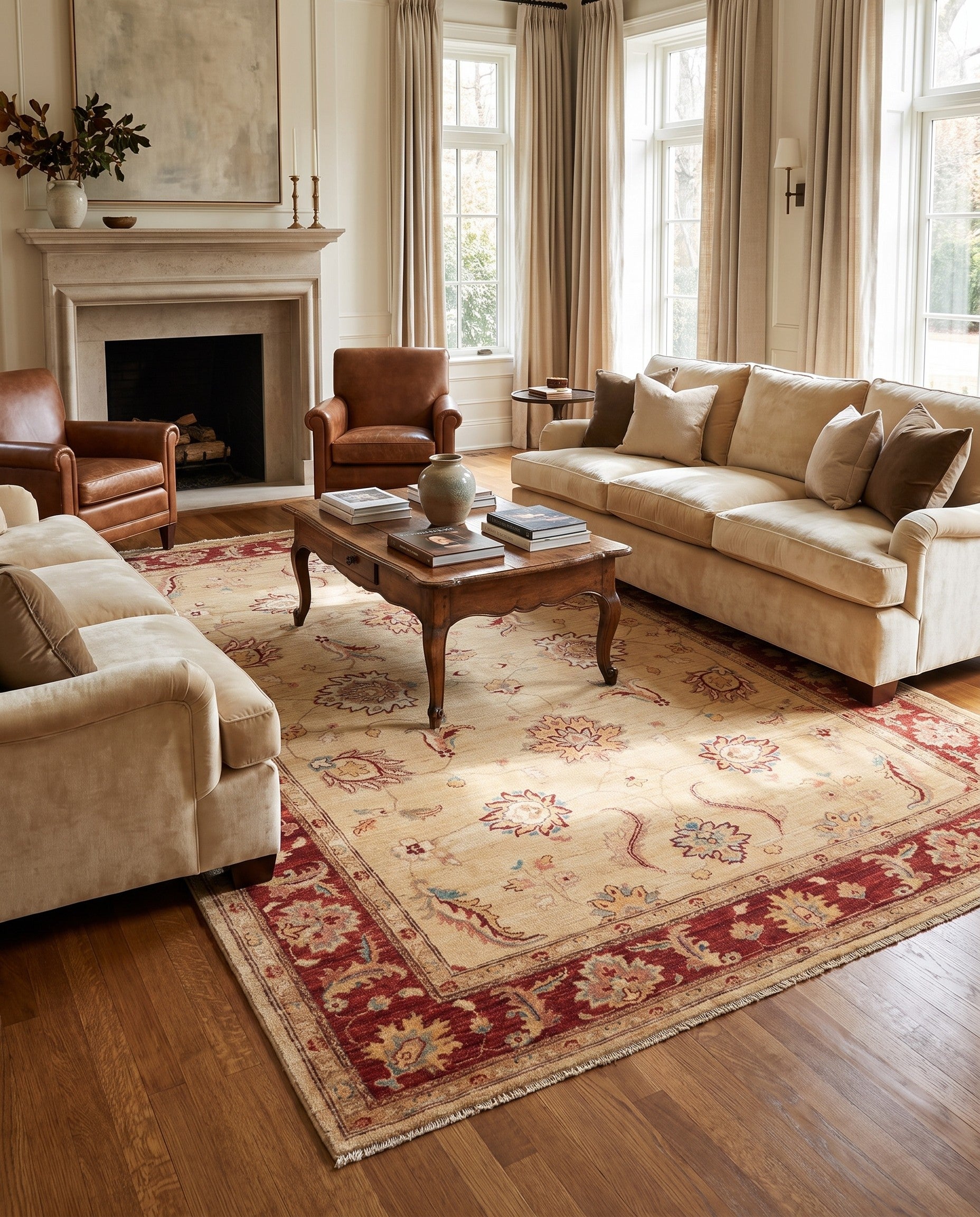 6' x 8' 8 Hand Knotted Ziegler Rug