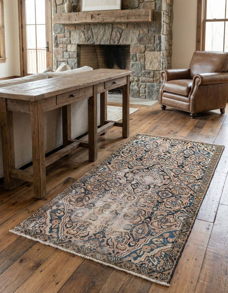 Detail image of 3' 2 x 6' Hand Knotted Ultra Vintage Persian Wool Rug