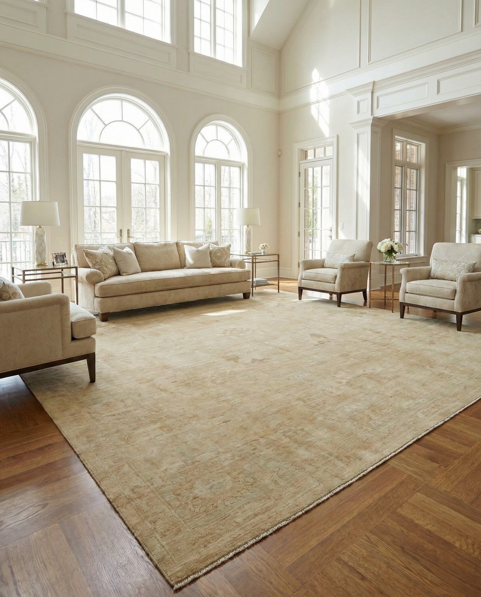 10' x 14' 3 Hand Knotted Oushak Wool Rug