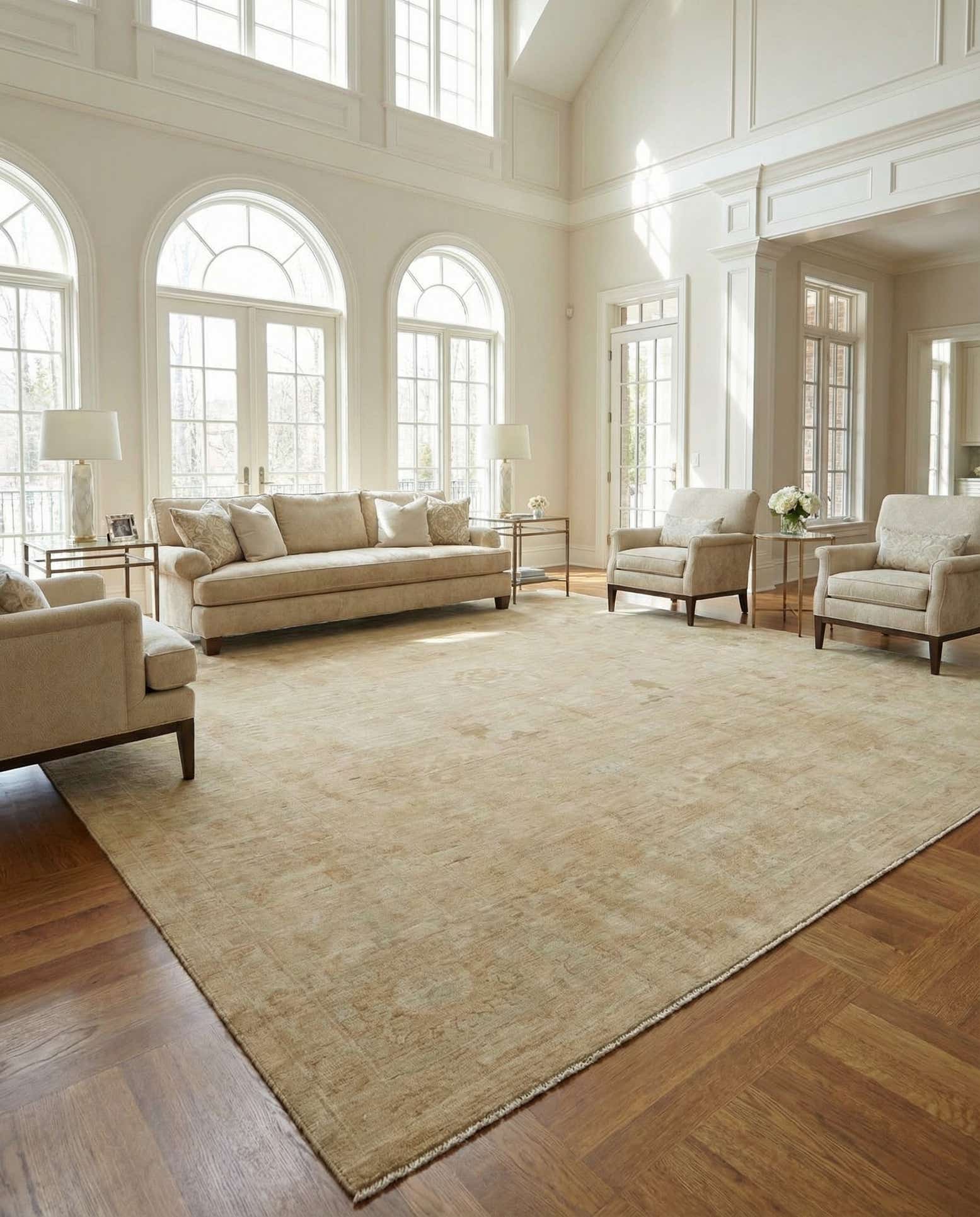 10' x 14' 3 Hand Knotted Oushak Wool Rug